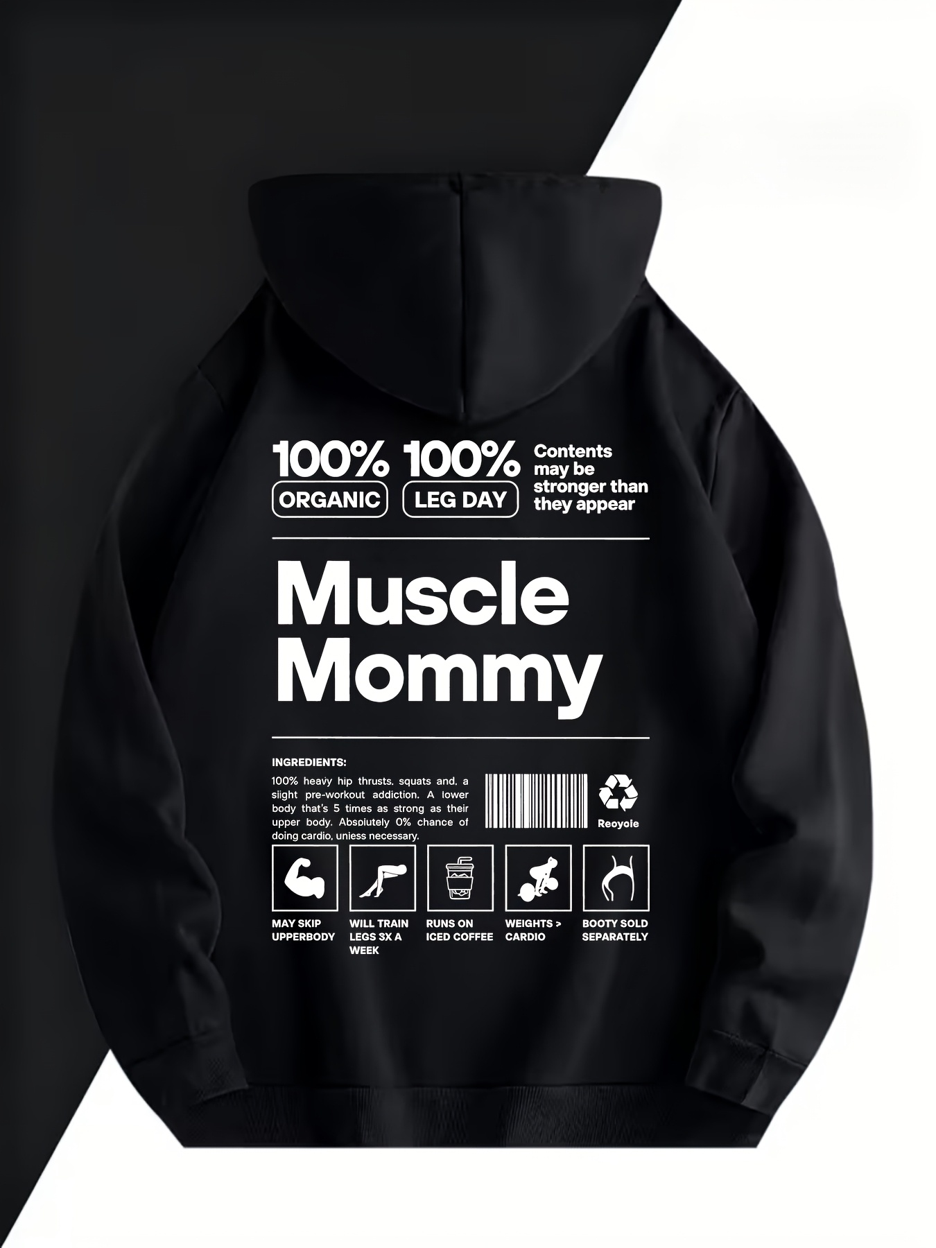 T Nutrition Fitness - 피트니스 펀 남성용 후드티 - 영양