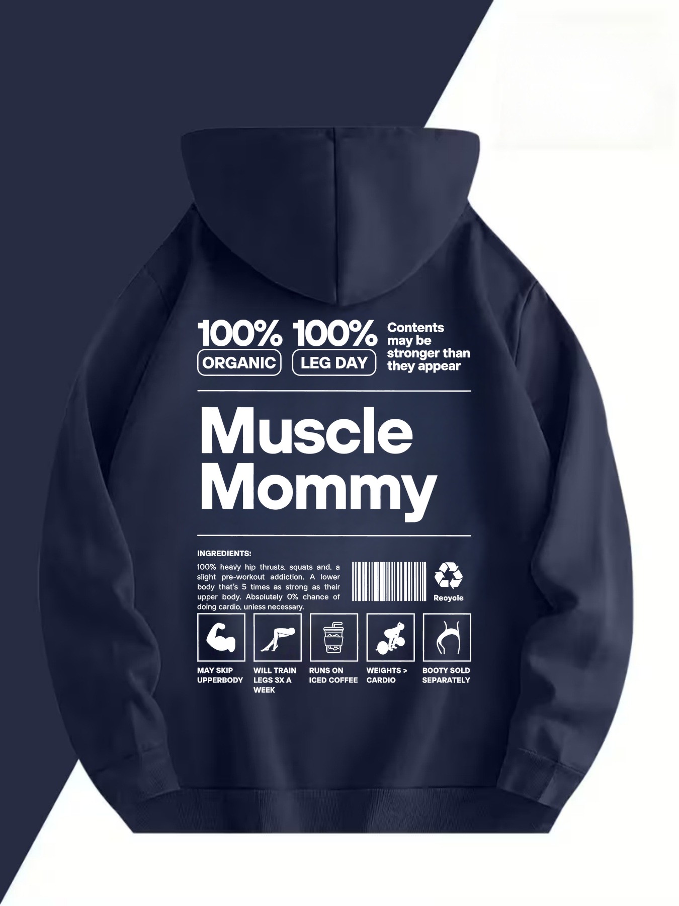 피트니스 펀 남성용 후드티 - 영양 라벨 레이아웃의 농 - T Nutrition Fitness 리뷰 및 가격