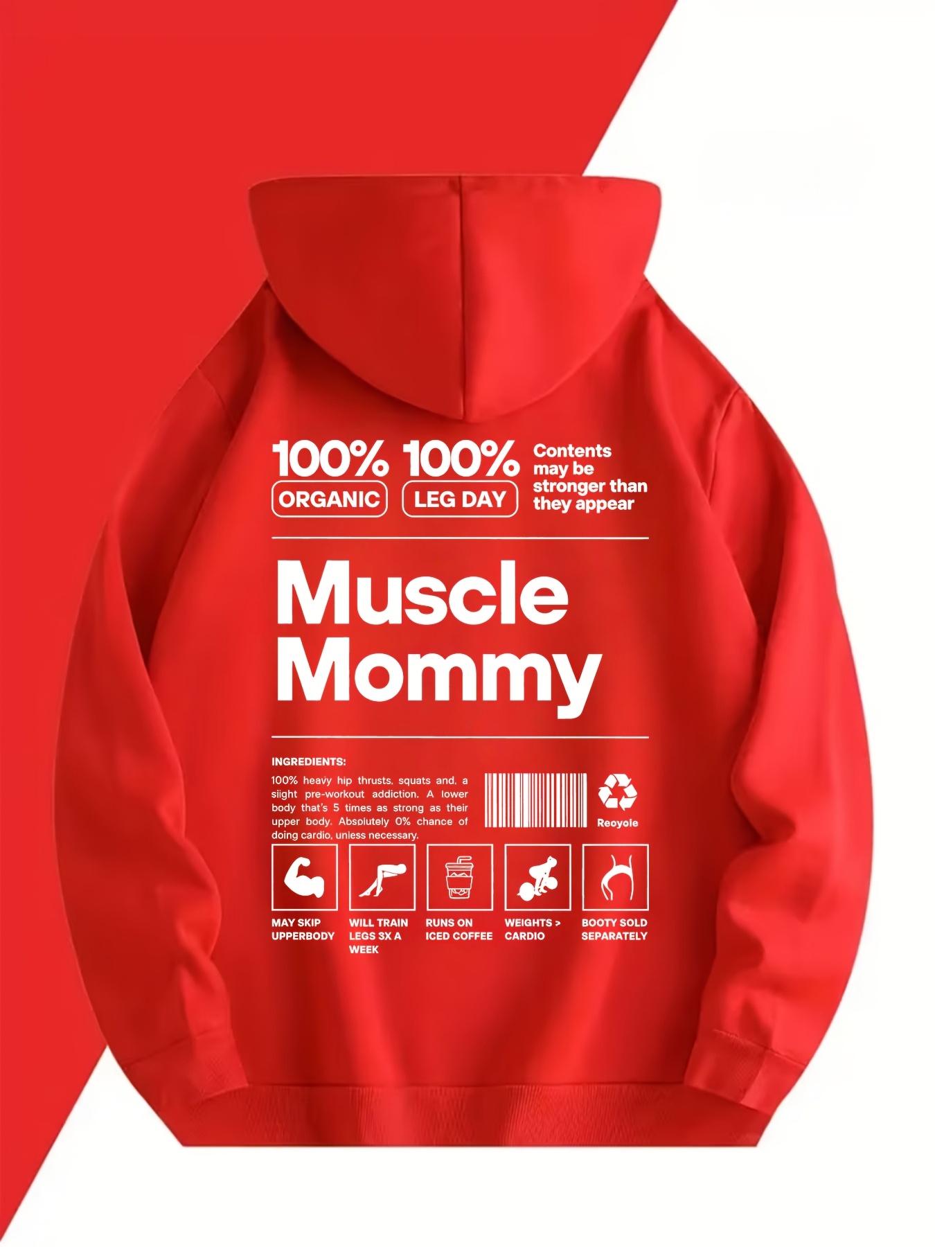피트니스 펀 남성용 후드티 - 영양 라벨 레이아웃의 농 - T Nutrition Fitness 리뷰 및 가격